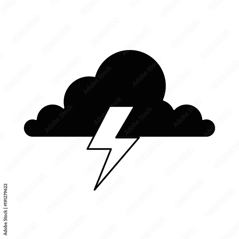 weather cloud rainy with ray vector illustration design weather cloud rainy with ray vector illustration design