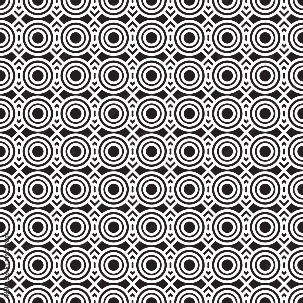 Stylish Black And White Geometric Graphic Pattern Vector Illustration