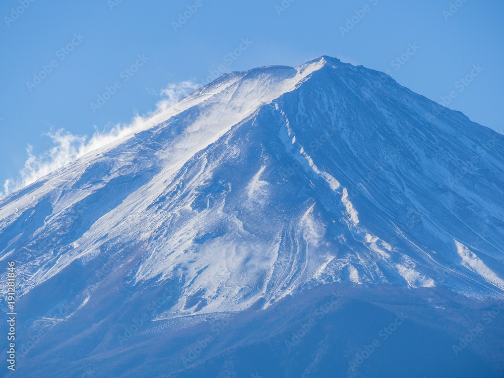 Peak of Fuji mountain.