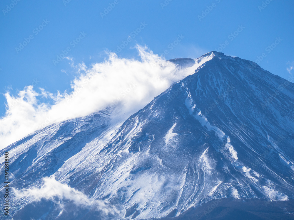 Peak of Fuji mountain.
