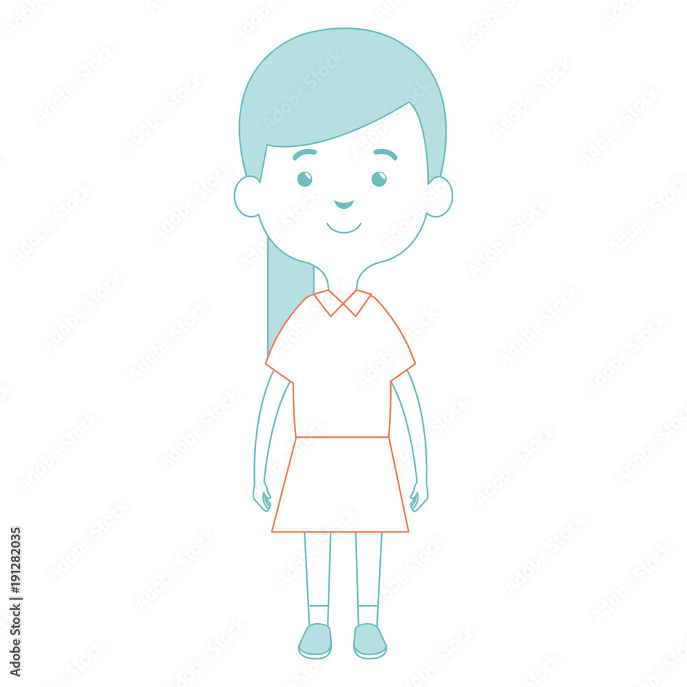 cute and little girl vector illustration design cute and little girl vector illustration design