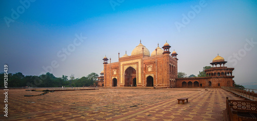 Agra, India. Taj Mahal. The Jawab, a replica of the mosque on the opposite side of the complex photo