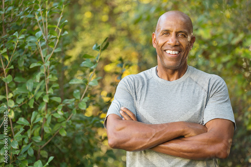 Fit African American man.