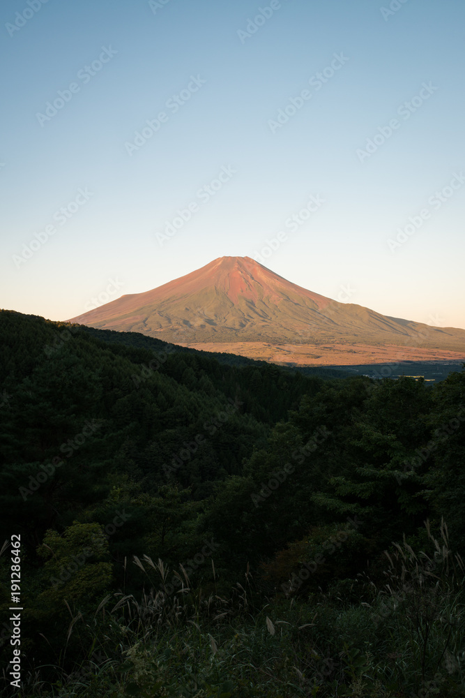 Red Fuji in a Summer Morning
