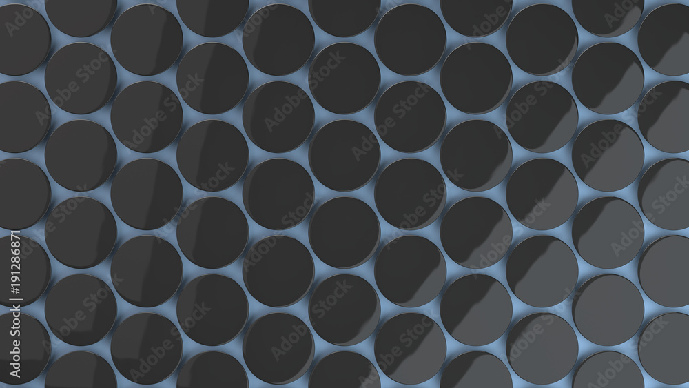 Blank black badge on blue background Blank black badge on blue background