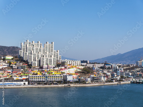 The harbour in Yeosu city, South Korea photo