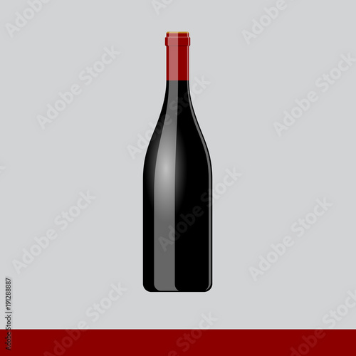black wine bottle