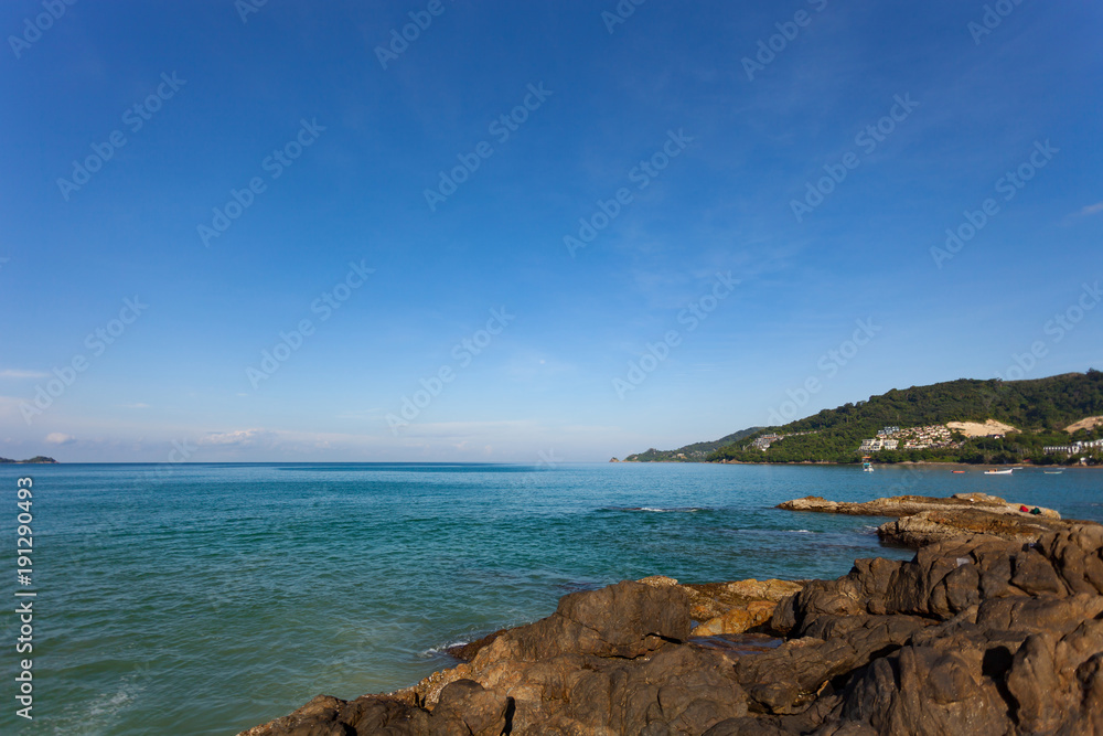 seascape scenery view summer in phuket thailand.