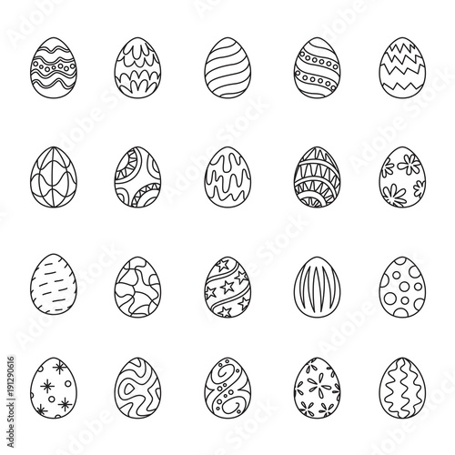 outline icon easter, vector