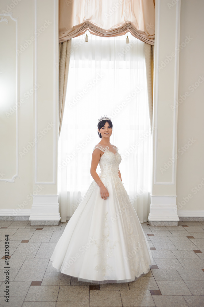 Fototapeta premium Beautiful bride in wedding dress