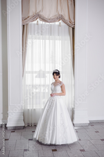 Beautiful bride in wedding dress