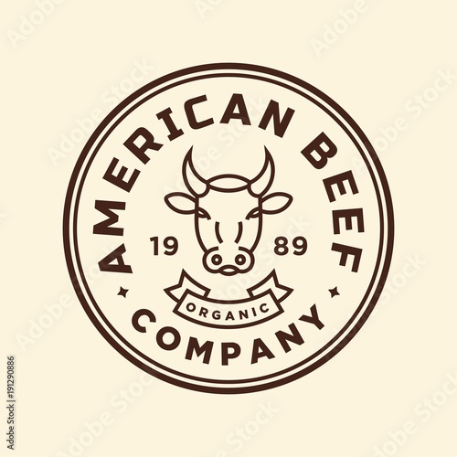 Beef - vector logo/icon illustration mascot