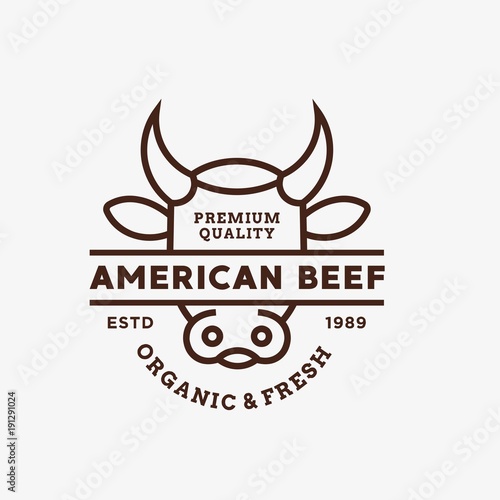 Beef - vector logo/icon illustration mascot