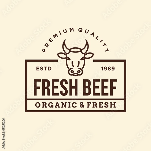 Beef - vector logo/icon illustration mascot