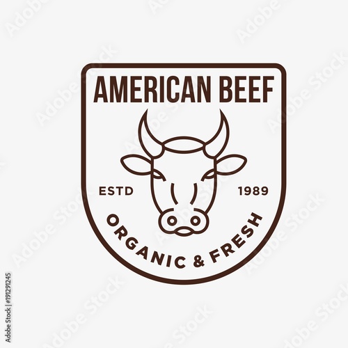 Beef - vector logo/icon illustration mascot