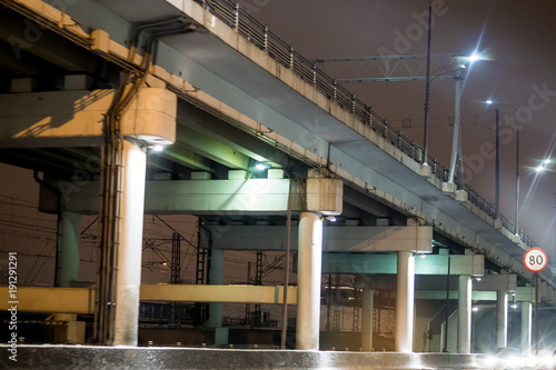 car trestle at night