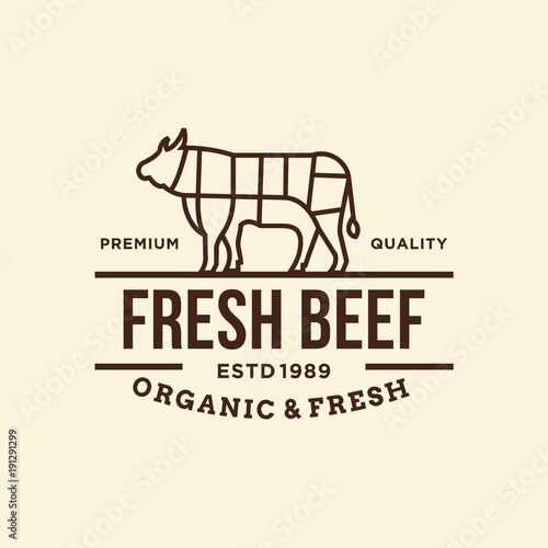 Beef - vector logo/icon illustration mascot