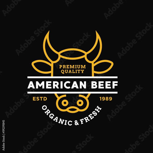 Beef - vector logo/icon illustration mascot