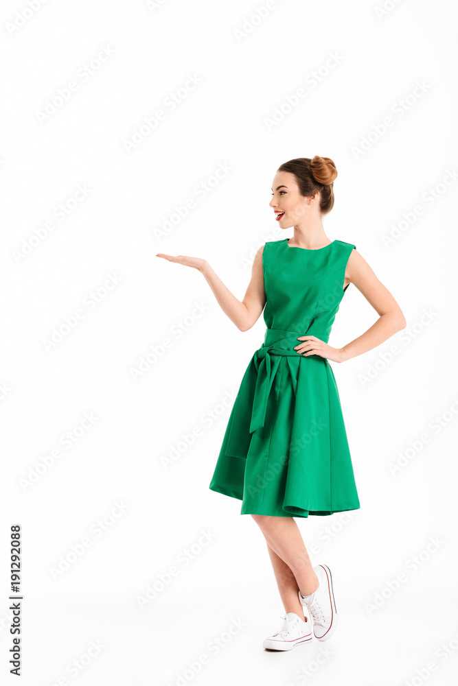 Full length portrait of a cheerful young girl Full length portrait of a cheerful young girl