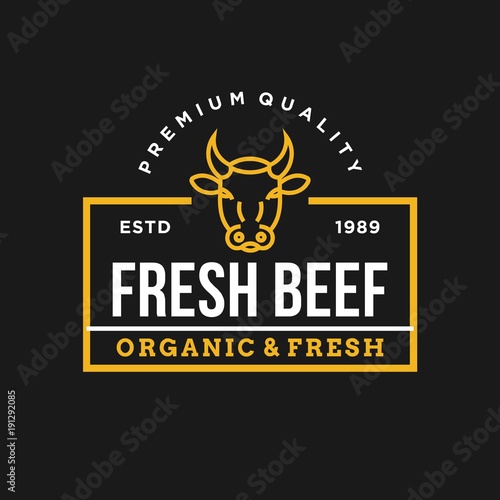 Beef - vector logo/icon illustration mascot