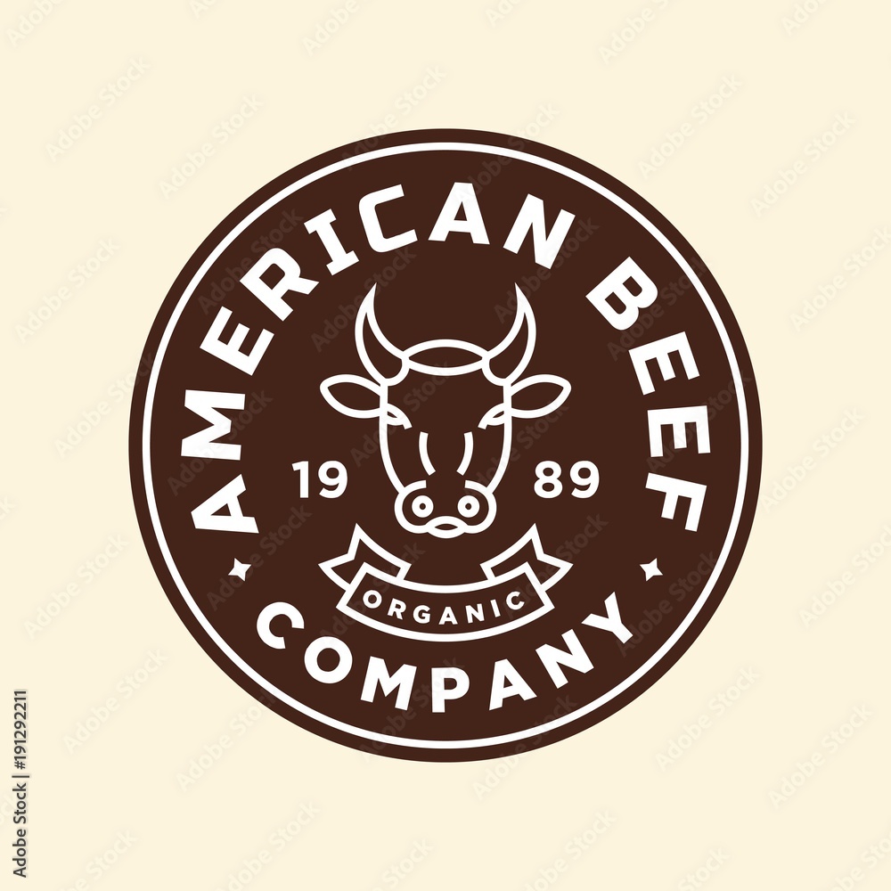 Beef - vector logo/icon illustration mascot Beef - vector logo/icon illustration mascot