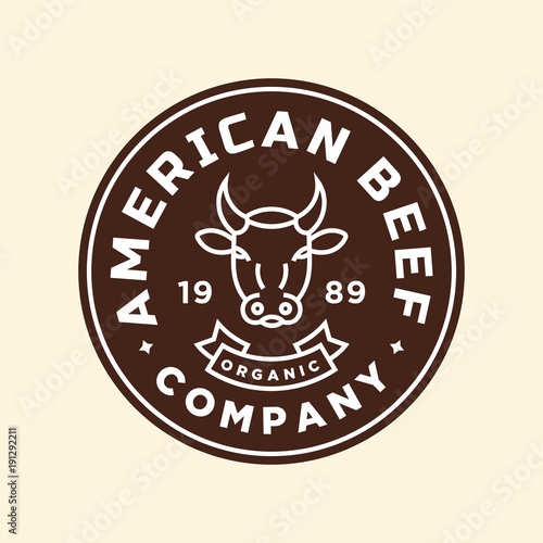 Beef - vector logo/icon illustration mascot