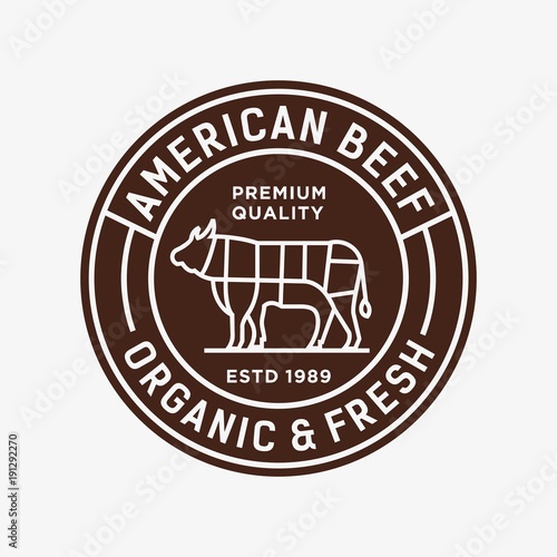 Beef - vector logo/icon illustration mascot