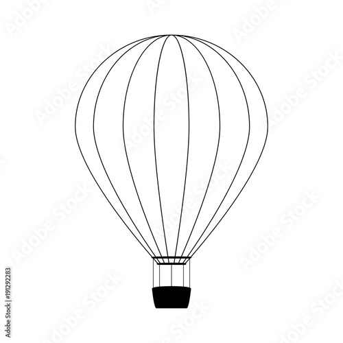 outline hot air balloon icon