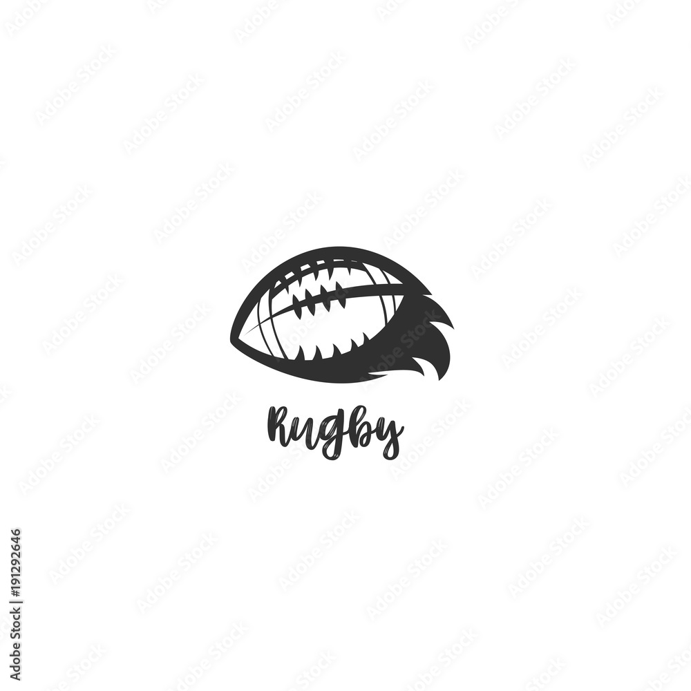 minimal logo of rugby ball icon vector illustration. minimal logo of rugby ball icon vector illustration.