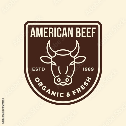 Beef - vector logo/icon illustration mascot