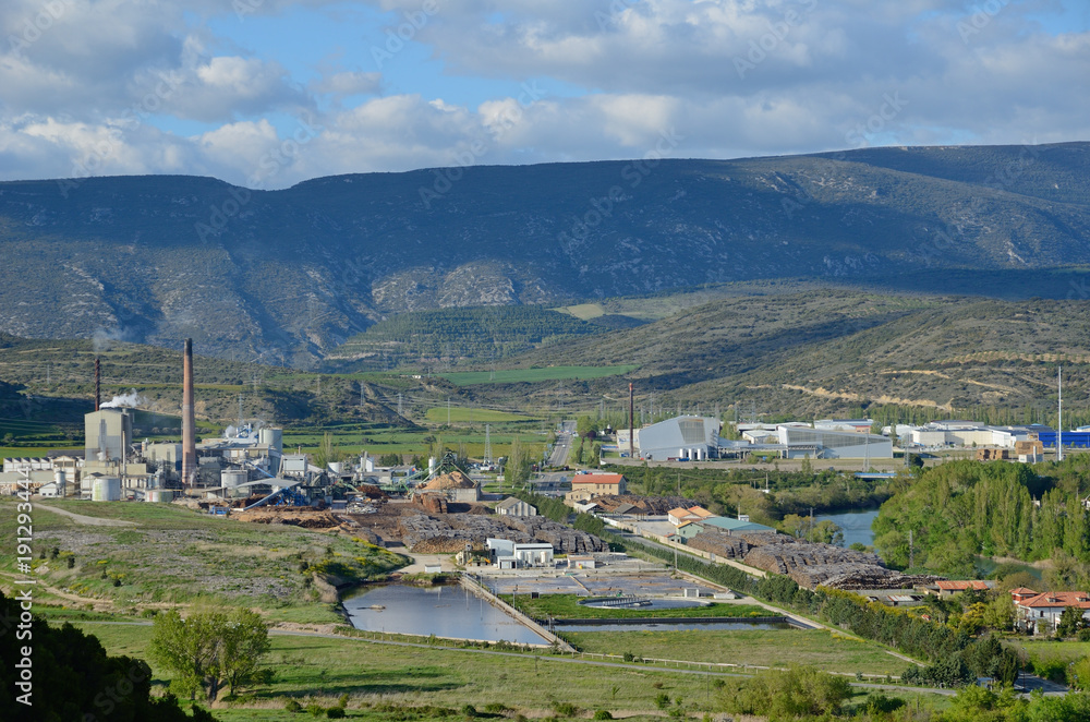 Surroundings of the ancient Spanish town Zangoza in Navarra