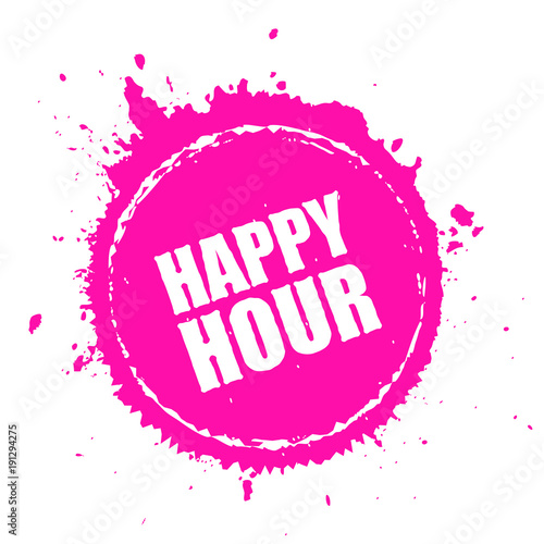 Happy hour splashing vector icon