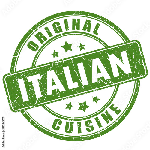 Italian cuisine rubber stamp