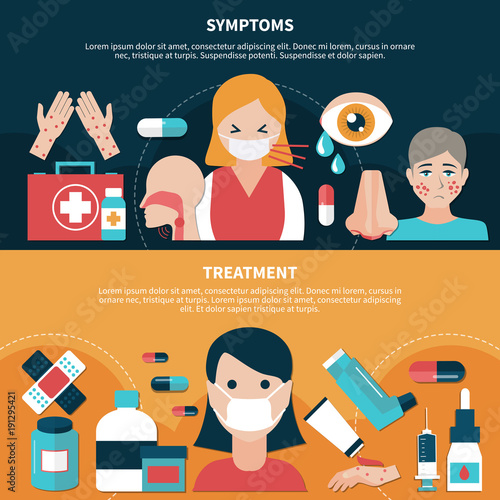 Flat Allergy Banners 
