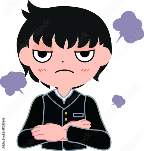 やんちゃな男子生徒　怒る