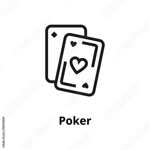 Poker line icon