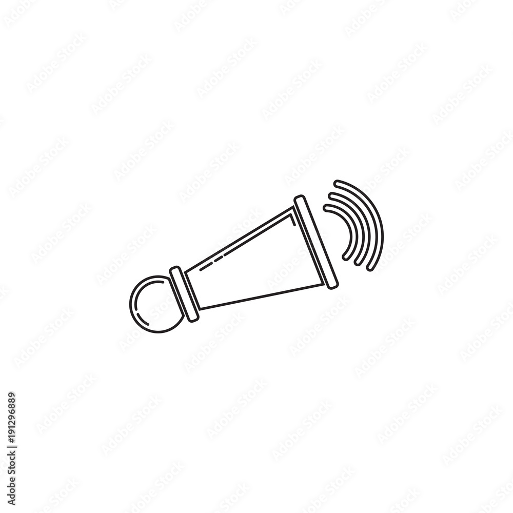 Outline klaxon vector icon Outline klaxon vector icon