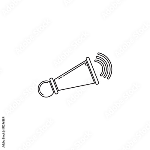 Outline klaxon vector icon
