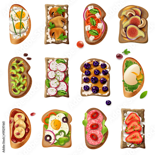 Sandwiches Cartoon Set