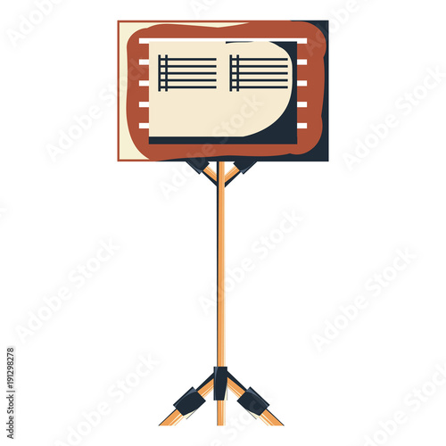 Music stand for scores icon