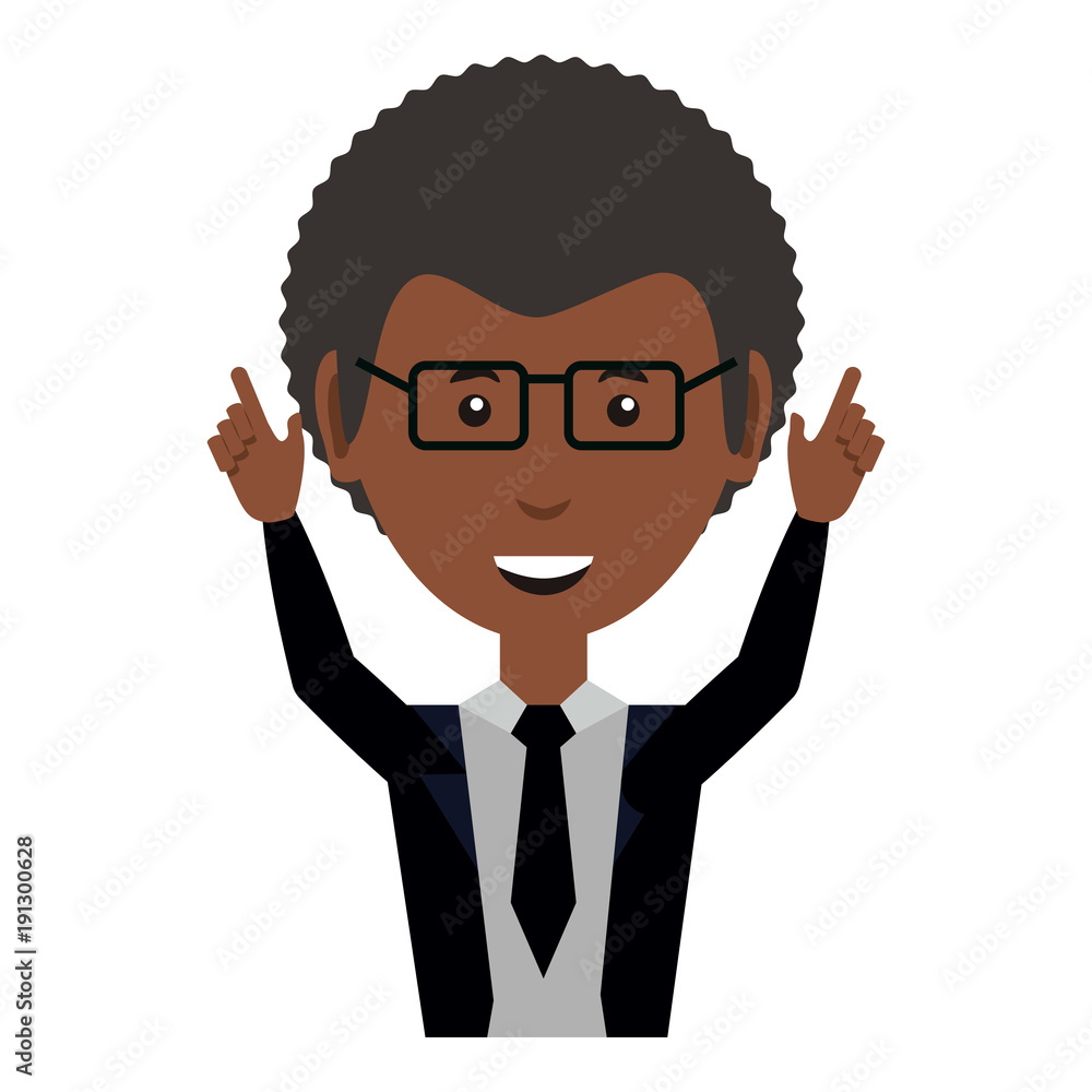 cartoon businessman icon