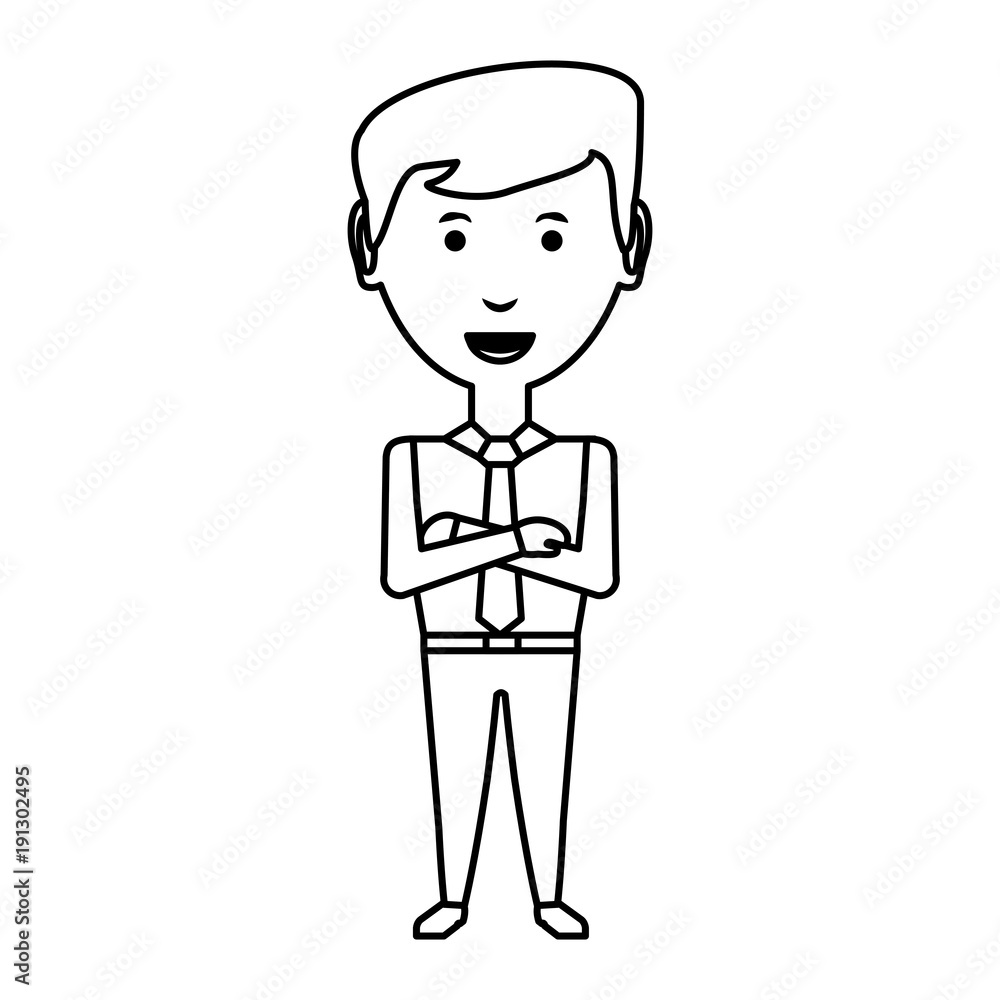 cartoon businessman icon