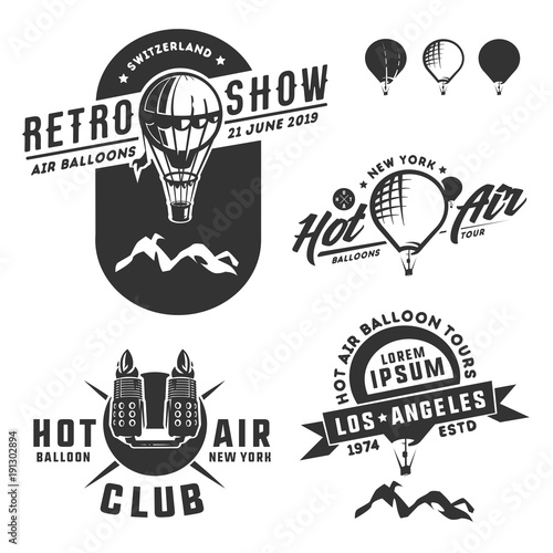 Hot air balloon, balloon, thermal balloon, aerostat, airship.Aerostat balloon vector. photo