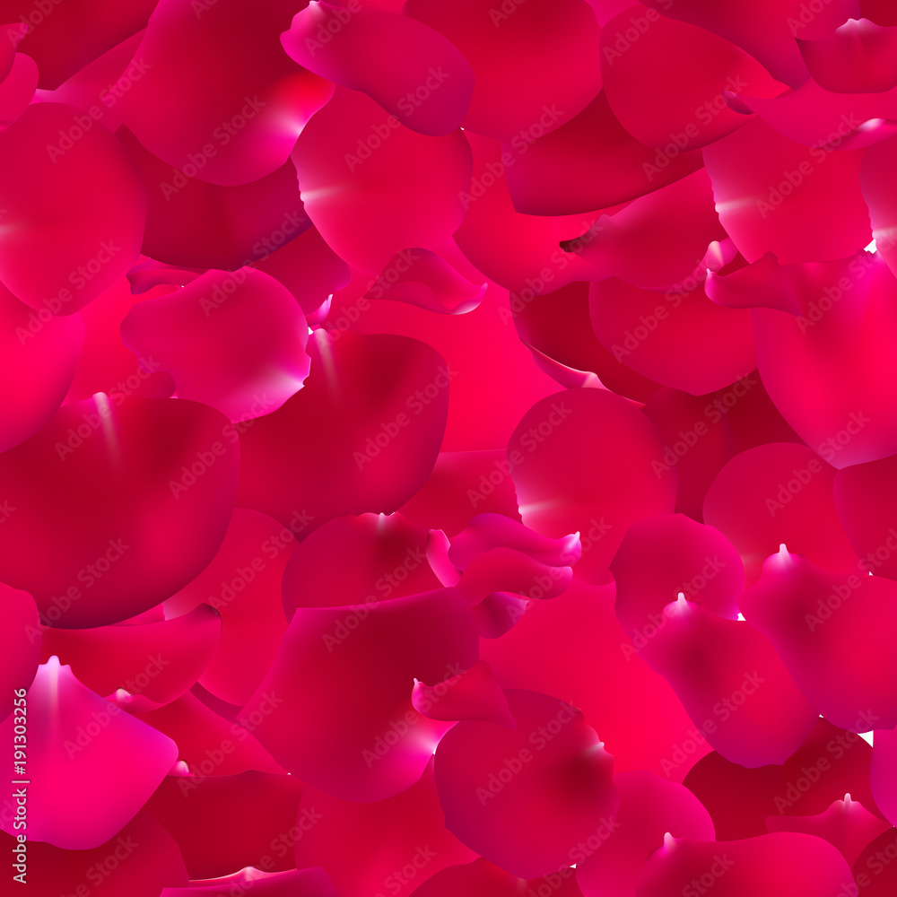 Seamless pattern background with pink rose petals. Flowers vector illustration. Seamless pattern background with pink rose petals. Flowers vector illustration.