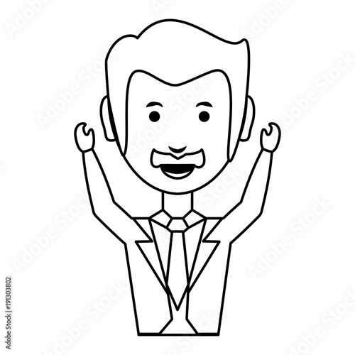 cartoon businessman icon