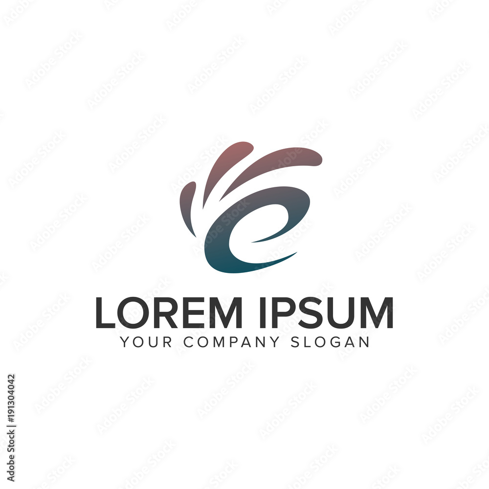 Letter E hand OK logo design concept template. fully editable vector Letter E hand OK logo design concept template. fully editable vector