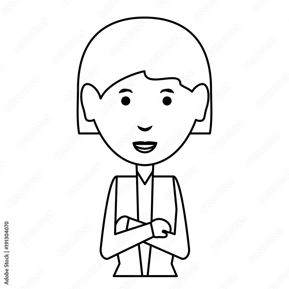 cartoon businesswoman icon