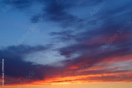 Beautiful sunset sky © NadinD