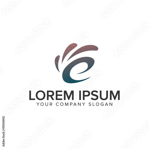 Letter E hand OK logo design concept template. fully editable vector