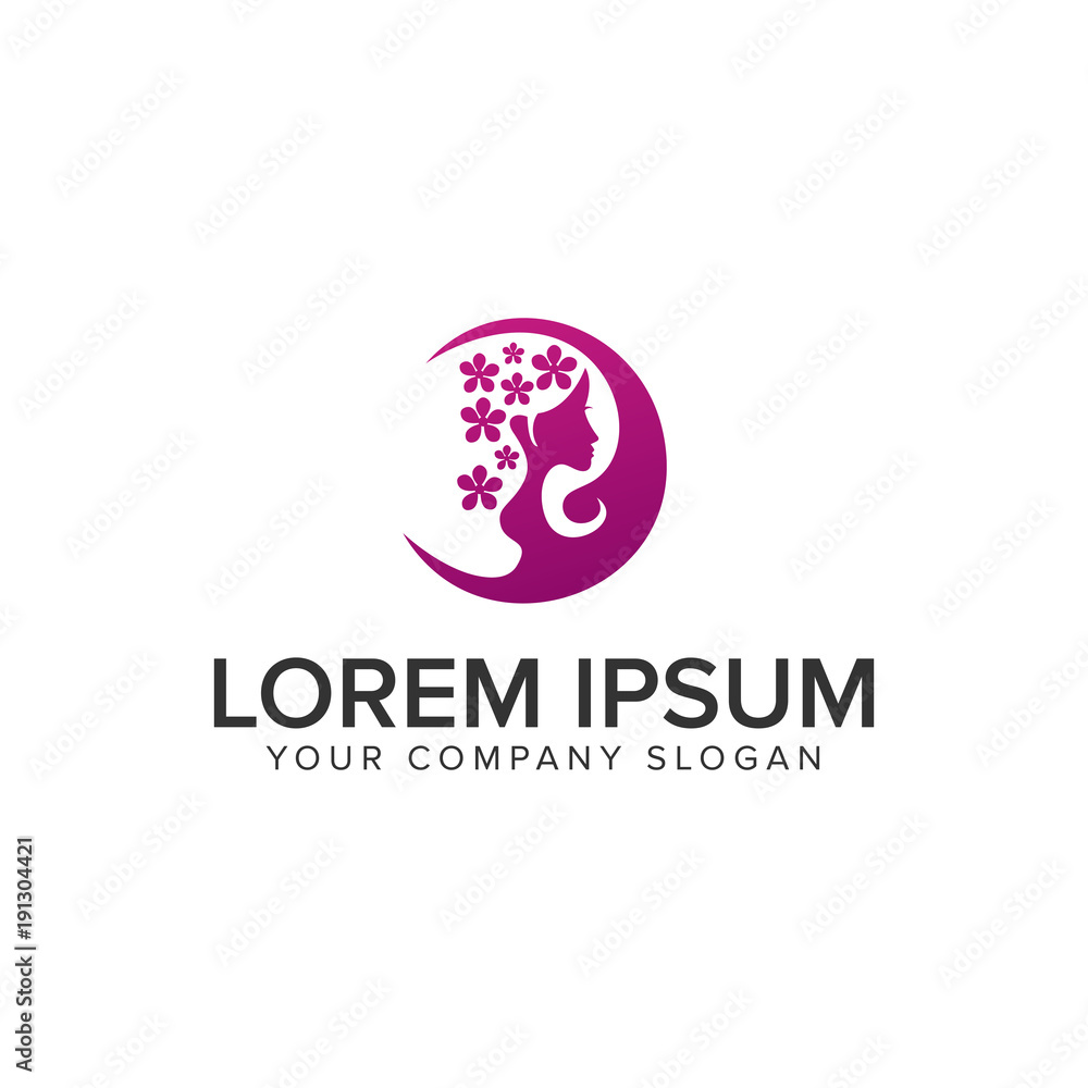 beauty woman spa with flower logo design concept template. fully editable vector beauty woman spa with flower logo design concept template. fully editable vector